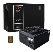 Image of CiT Fx Pro 600W Power Supply Non-Modular 80 Plus Bronze PSU, Black