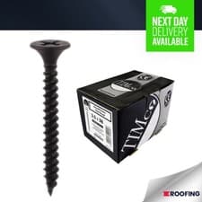 Image of Timco 3.5 x 38mm Drywall Screw PH2 Fine Black Plasterboard/Drywall *200 PCS*