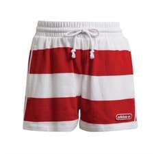 Image of Adidas Shorts. Originals Cotton Mid Waist Casual Loose Striped Shorts. UK 10 New