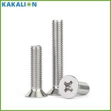 Image of M3 (3MM) PHILLIPS COUNTERSUNK MACHINE SCREWS A2 A4 STAINLESS STEEL CSK BOLTS