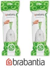 Image of Brabantia Bin Liners, Size G, 23-30 L - 40 Bags - 2 Pack - FAST