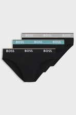 Image of Hugo Boss Mens 3-Pack Power Stretch Cotton Briefs | Black | Mens Large L