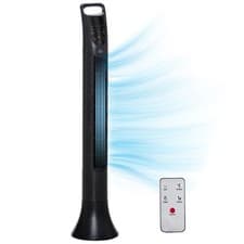 Image of HOMCOM LCD 36 Inch Tower Fan 3 Speed Remote Controller, Black