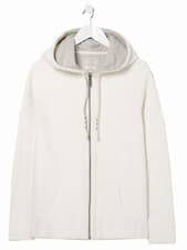 Image of Ladies Fat Face Ivory Hemsby Zip Through Hoodie (with Drawstring) - RRP £50.00