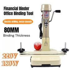 Image of Electric Book Binding Machine Financial Binder Office Binding Tool 220V 180W New