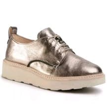 Image of Clarks Ladies Trace Walk Stone Metallic Leather Shoes UK Size 8 D EU 42