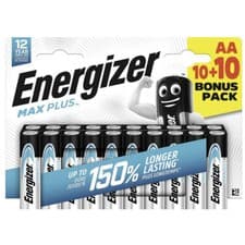 Image of Energizer E304145600 Max Plus AA Battery Alkali-Manganese 1.5V 20 pc(s)