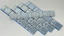 Image of self adhesive wheel weights strip of 10 total weight 60g