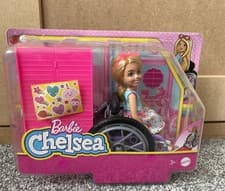 Image of Barbie Chelsea Wheelchair Blonde Haired Doll (Ages 3+) *BRAND NEW*