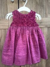 Image of Mamas and Papas plum party dress 3-6m