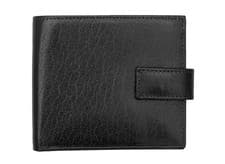 Image of Men's Ricco Luxury Black Leather Wallet Bifold Boxed New Sale RFID