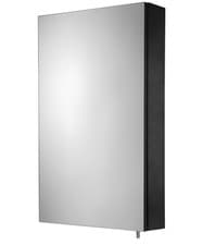 Image of Croydex Bathroom Cabinet Black Steel Frame Mirror Door 67x40cm - Dawley