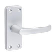 Image of Timco Contractors Lever Latch Door Handles Satin Anodised Aluminium 103x40