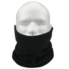 Image of Adults Fleece Snood Neck Warmer–Sherpa Thermal Neck Gaiter Face Mask Scarf Black
