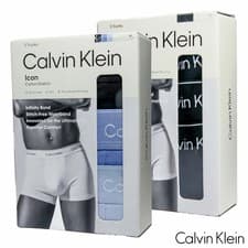 Image of Calvin Klein Icon Trunks 3 Pack in 2 Colours and 3 Sizes
