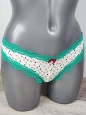 Image of NEW BOUX AVENUE Green Ivory Mix Tatiana Brazilian Briefs UK 8 10 12