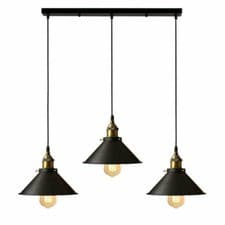 Image of Industrial 3 Way Modern Pendant Ceiling Light E27 Metal Retro Hanging Lamp Shade