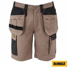 Image of DeWalt San Diego Men's Work Short ProStretch Black & Sand Colours - Free Postage