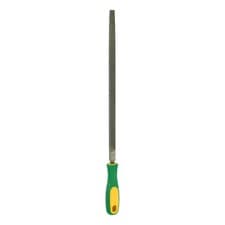 Image of 12" Square Bastard Cut File Bastard File with Plastic Handle, Grey/Yellow-Green