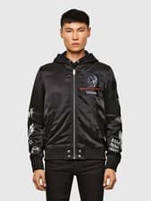 Image of Diesel Bomber Jacket Black Reversible Size L A015940EAWE