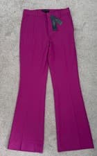 Image of NWT Banana Republic Sculpted Stretch Magenta Boot Cut Trouser Pants, 0 Petite