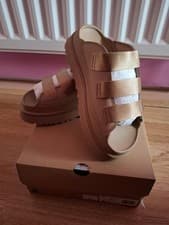 Image of Women's Ugg Goldenglow Slides UK7 Dark Sand Tan - Brand New in Box RRP £80
