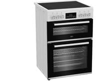 Image of Beko EDC6731W 60cm Double Oven Electric Cooker with Vitroceramic Hob, White