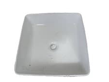 Image of White Square Countertop Basin Ceramic 360mm x 360mm x 130mm New Boxed