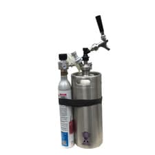 Image of Mini Keg Beer Growler 4L Steel spear tap Soda Stream regulator ball lock