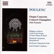 Image of POULENC ORGAN CONCERTO CONCERT CHAMPETRE SUITE FRANCAISE CD NEW SEALED
