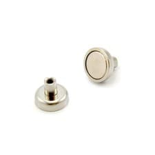 Image of N42 Neodymium Pot Magnet - 16mm dia x 13mm tall x M4 thread - 9.7kg Pull