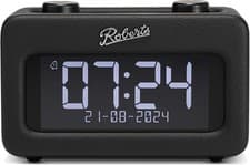 Image of Roberts Revival Rest Black DAB+ /FM /Bluetooth Alarm Clock Radio Large Display