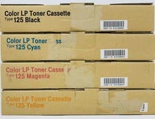 Image of Ricoh Type 125 Original Black Cyan Magenta Yellow Aficio Cl2000/Cl3000/Cl3100