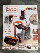 Image of Smoby Black & Decker Bricolo Kids Workbench 3 in 1 Devil Workmate Tool Bench New
