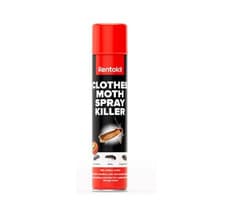 Image of CLOTHES MOTH KILLER SPRAY RENTOKIL REPELLS CARPET FABRIC CLOTH WARDROBE 300ML