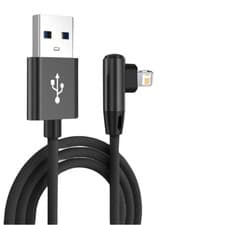 Image of Heavy duty Right Angle 90 degree USB Charger Cable Data Lead For iPhone iPad UK