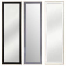 Image of Full Length Wall Mirror Modern Wood Frame Bedroom Dressing Tall Hanging 110x37cm