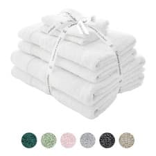 Image of Catherine Lansfield Anti-Bacterial 100% Cotton 6 Piece Towel Bale