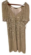 Image of Stunning Biba Deco Sequin Dress Uk 14