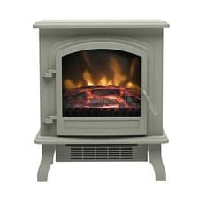 Image of Be Modern Torva 1800W Electric Stove Gloss Grey Cast Enamel Effect Fire Heater