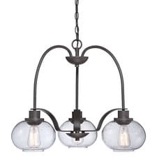 Image of 1 Bulb Chandelier Hanging Pendant LIght Old Bronze LED E27 60W Bulb