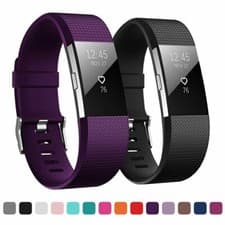 Image of Replacement Strap For Fitbit Charge 2 Strap Wrist Band Wristband Metal Buckle