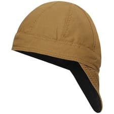 Image of Reversible Welding Cap, 7 1/8"(181mm) ID 8 Panel Protective Welder Hat, Brown