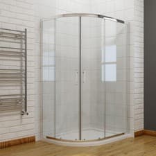Image of Quadrant Shower Enclosure And Tray Walk In 6mm Glass Door Cubicle 800-1200mm