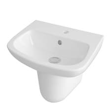 Image of Nuie Ambrose Basin and Semi Pedestal 450mm Wide - 1 Tap Hole