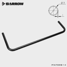 Image of 1 x Barrow Black/Chrome Plated Copper Bend Tube Size OD 14mm 16mm watercooling