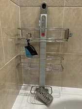 Image of Simplehuman 3 Tier Adjustable Shower Caddy Rust Proof ..