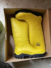 Image of Port West Wellington Boots Size 6 Yellow Safety Wellingtons