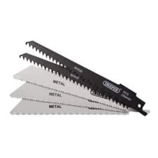 Image of 150MM ASSORTED RECIPROCATING SAW BLADES FOR MULTI PURPOSE CUTTING DRAPER 52517