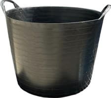 Image of 3 x BLACK 42L 42 Litre Large Flexi Tub Garden Flexible Storage Builders Bucket
